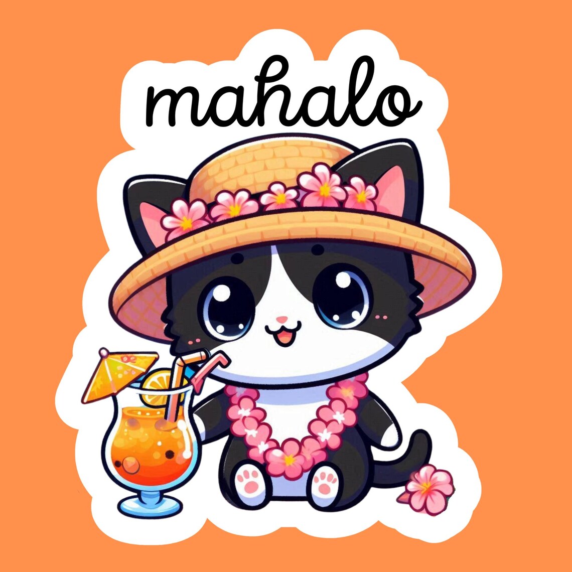 Mahalo Cat Stickers