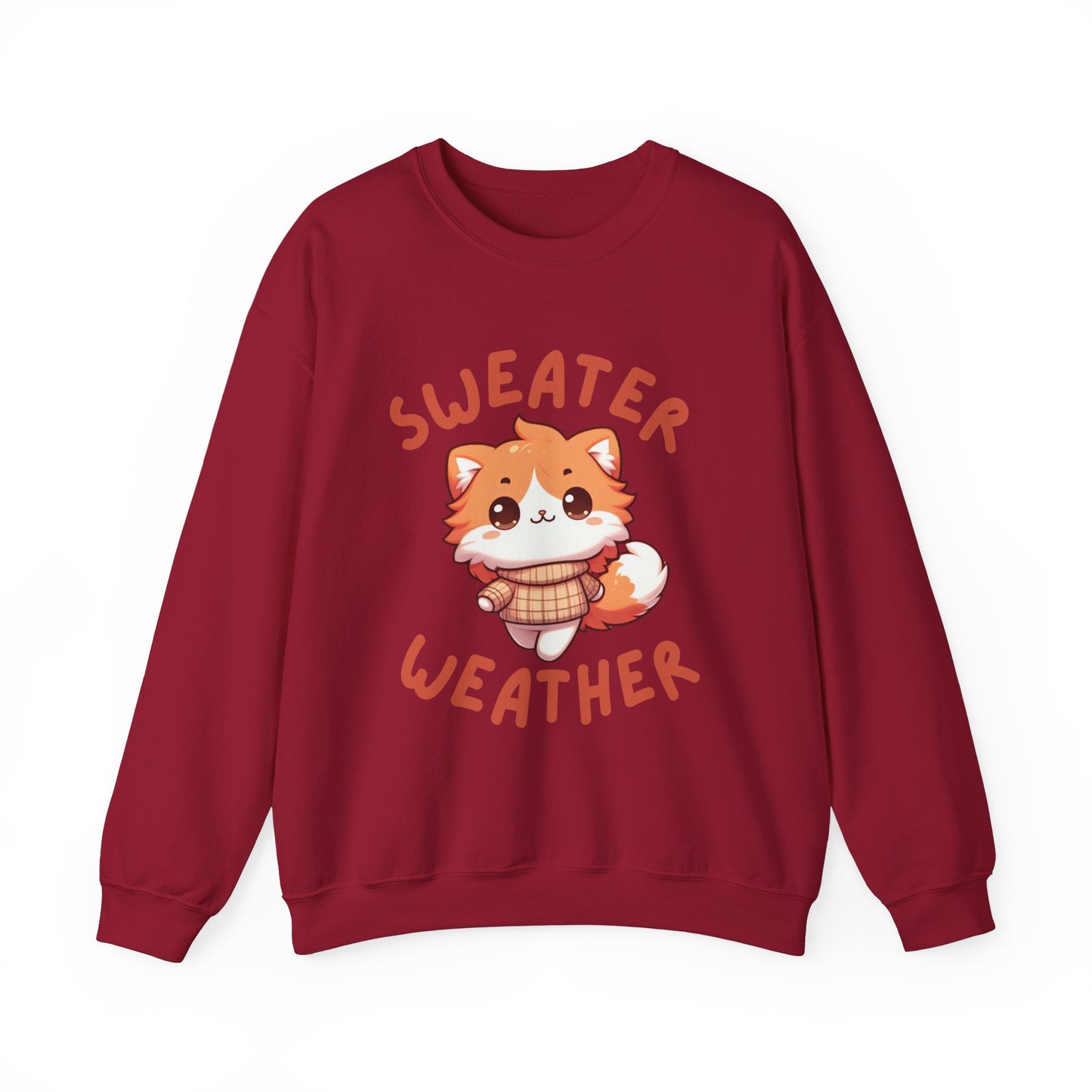 Orange Cat Sweater Weather Sweatshirt