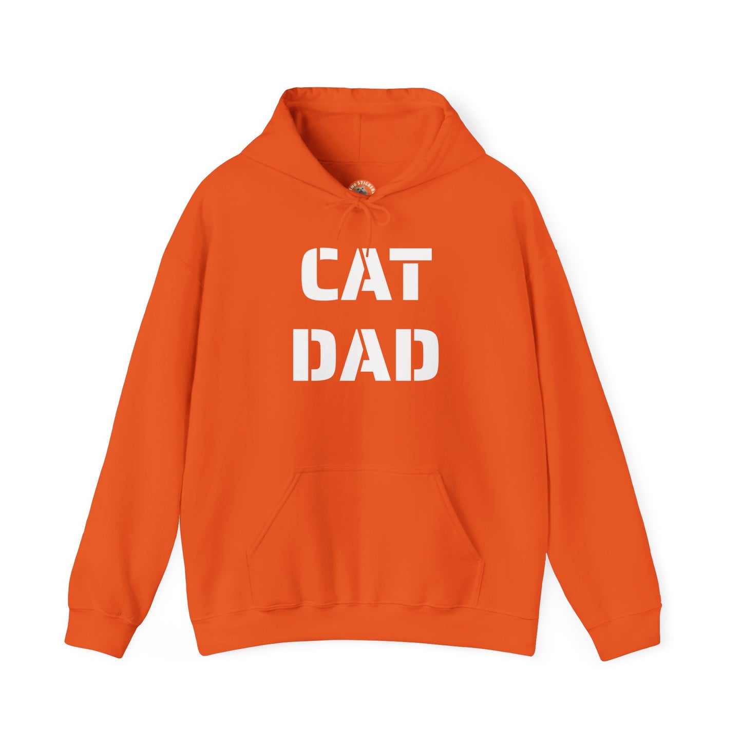 Cat Dad Heavy Blend Hooded Sweatshirt, Cute Orange Cat Astronaut, Gift for Pet Lovers, Space Cat Hoodie, Funny Cat Dad Jumper, Cat Lover