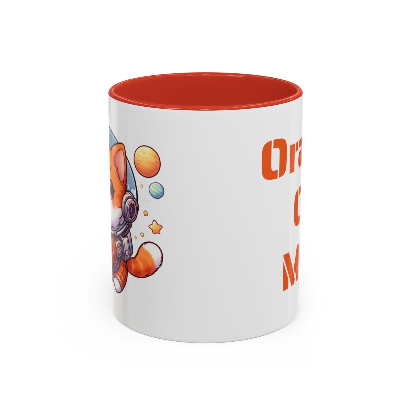 Orange Cat Mom Mug, Astronaut Cat Coffee Mug, Space Cat Lover Gift, Orange Cat Gift, Kitty Cat Coffee Cup, Cat Astronaut Mug