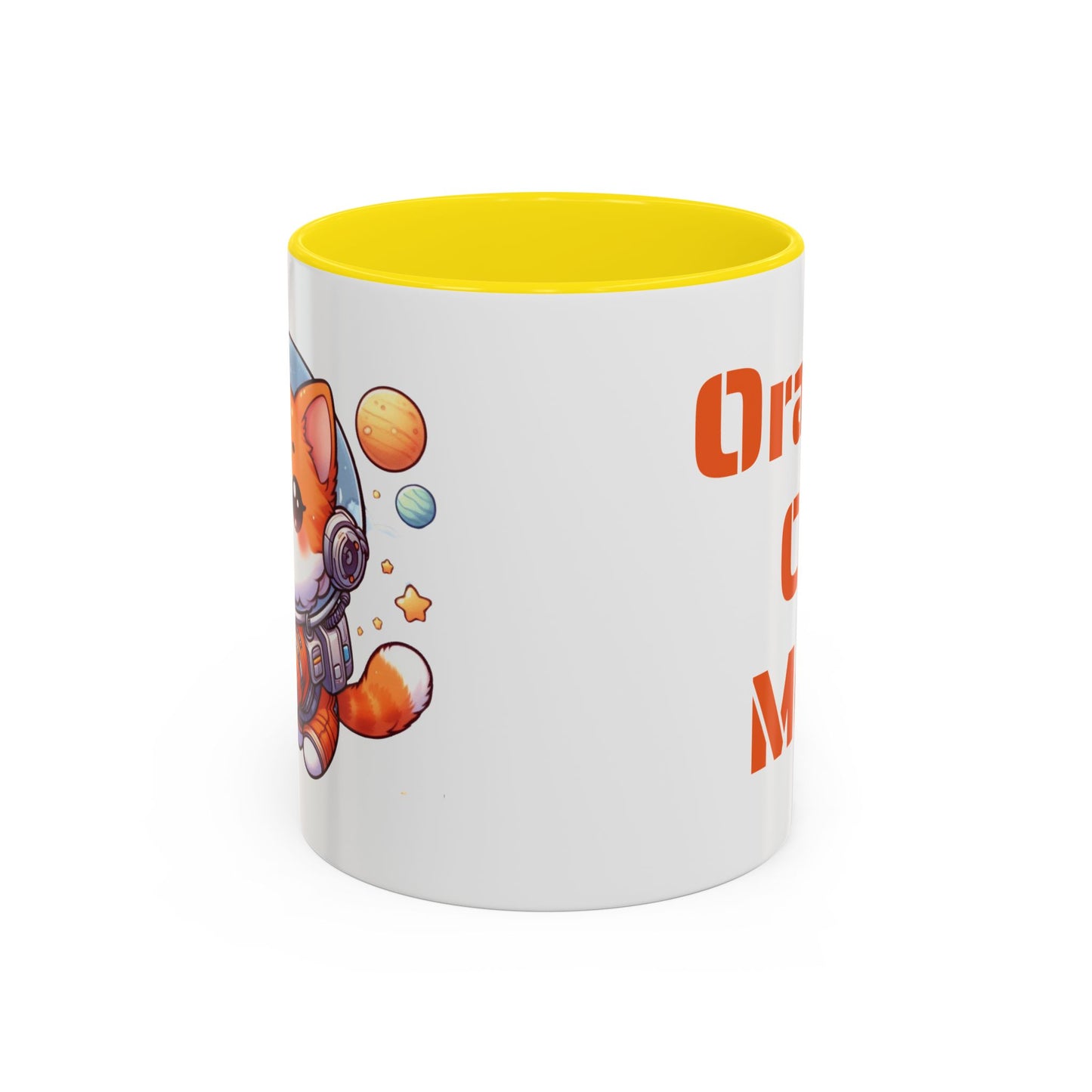 Orange Cat Mom Mug, Astronaut Cat Coffee Mug, Space Cat Lover Gift, Orange Cat Gift, Kitty Cat Coffee Cup, Cat Astronaut Mug