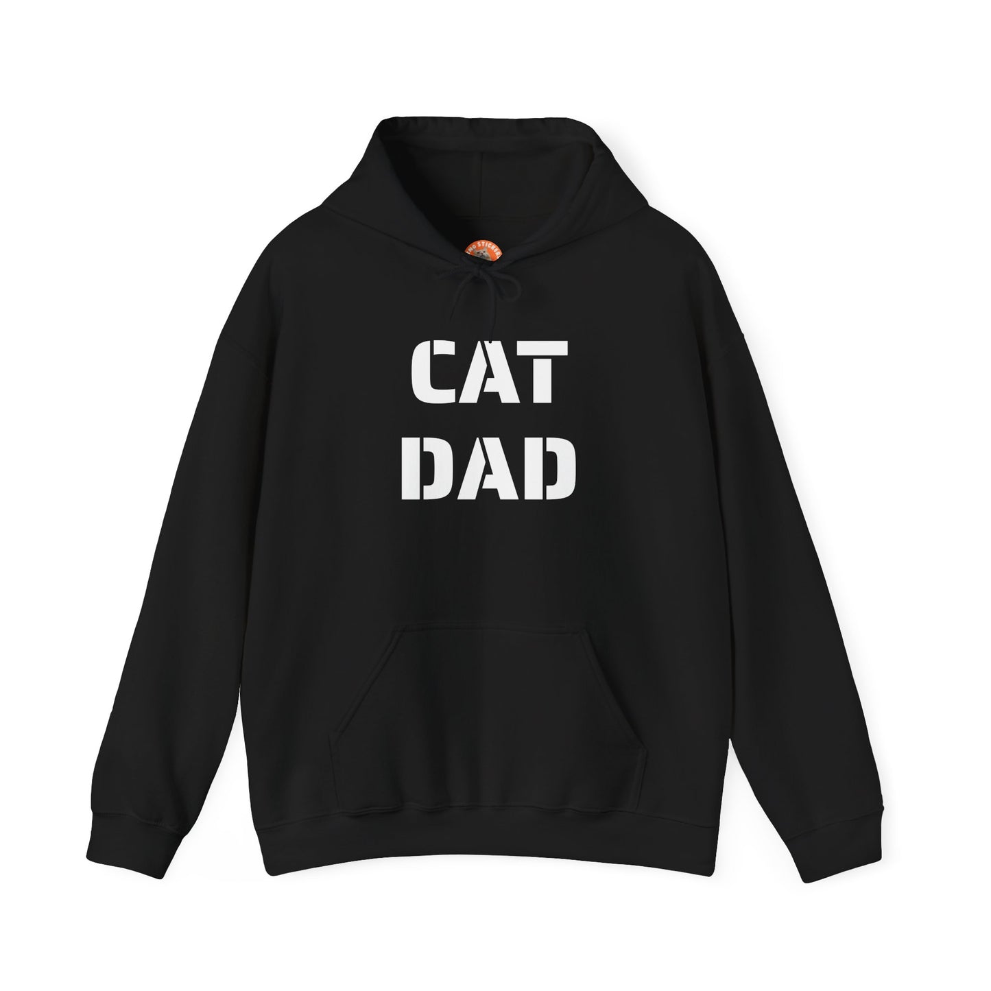 Cat Dad Heavy Blend Hooded Sweatshirt, Cute Orange Cat Astronaut, Gift for Pet Lovers, Space Cat Hoodie, Funny Cat Dad Jumper, Cat Lover