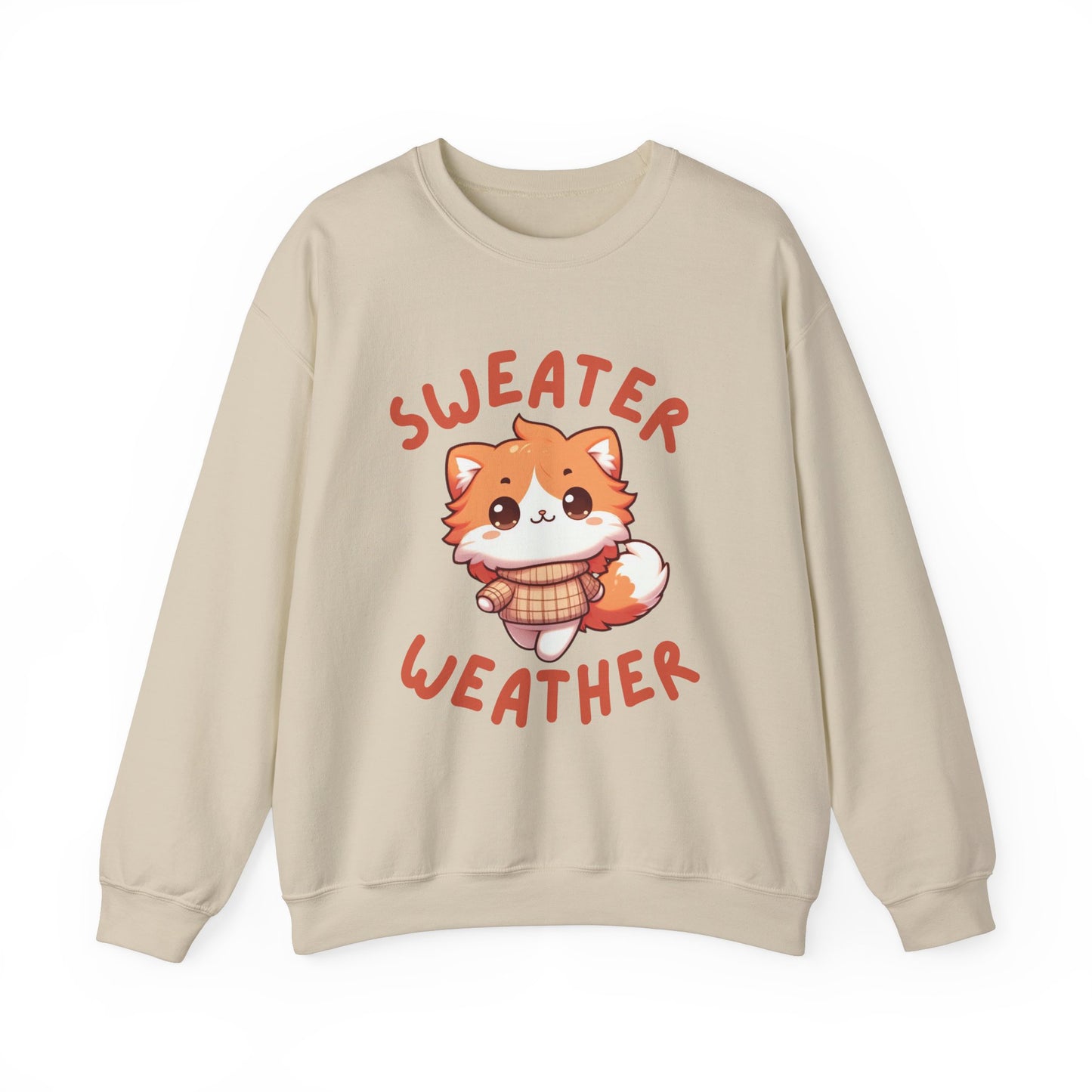 Orange Cat Sweater Weather Sweatshirt