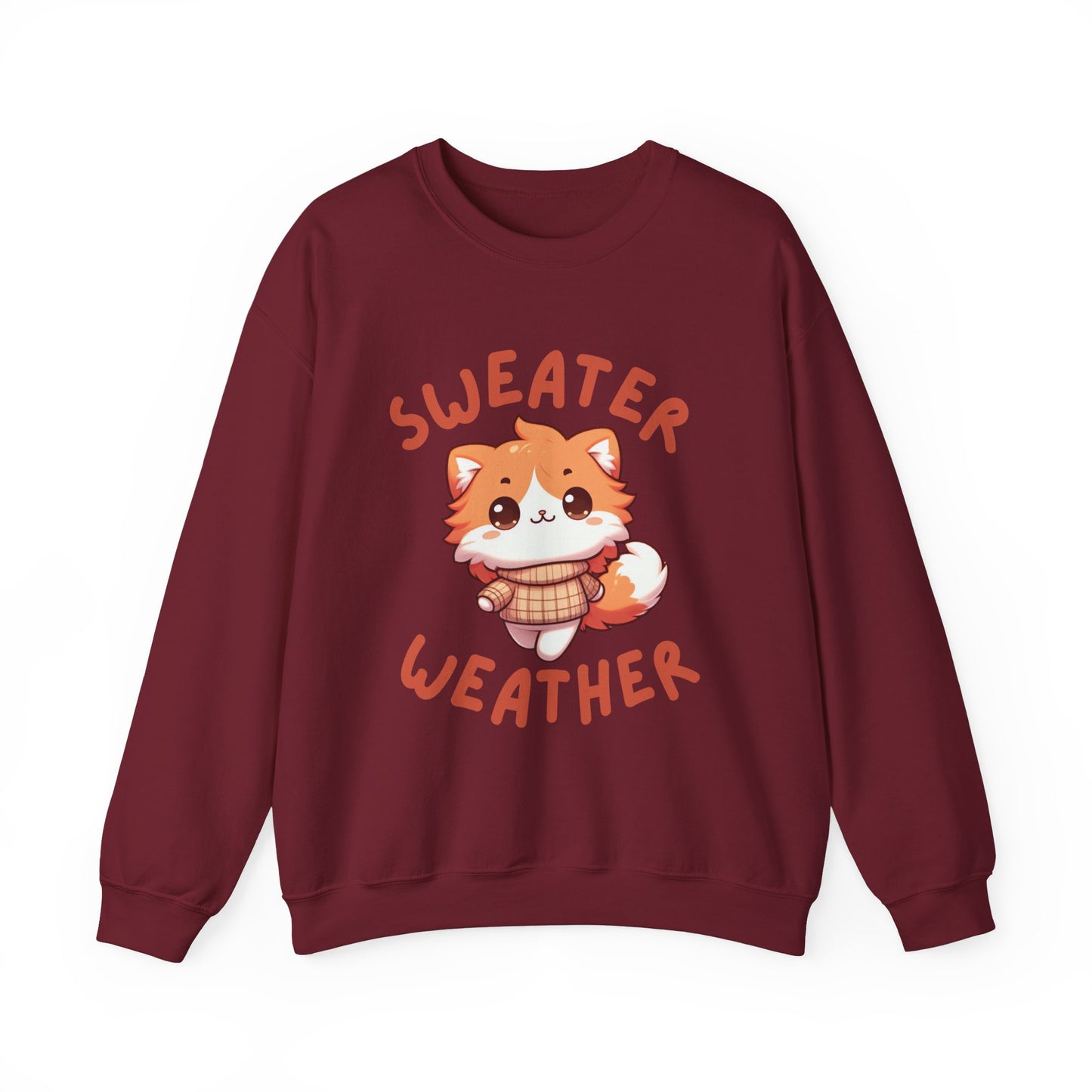 Orange Cat Sweater Weather Sweatshirt