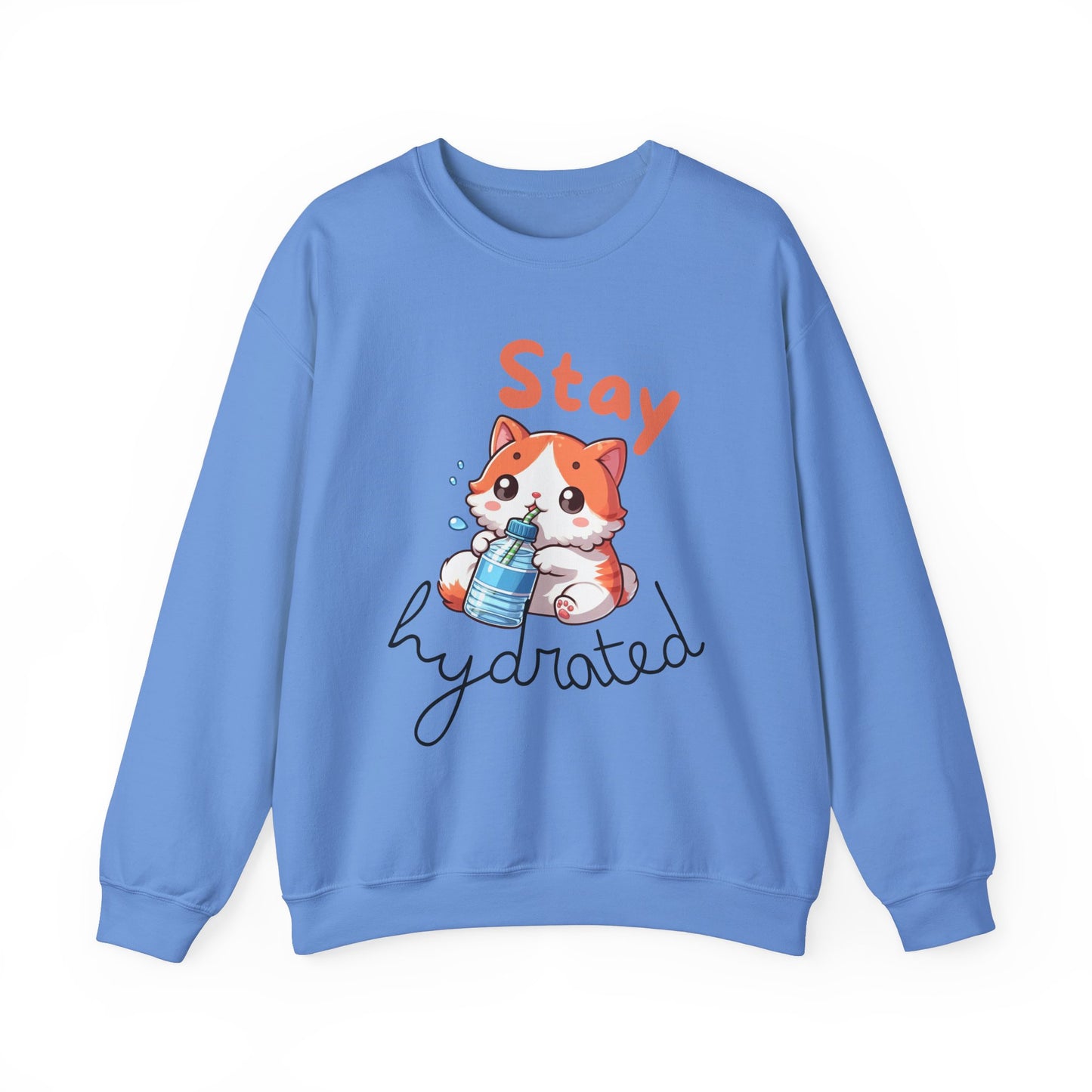 Cute Orange Cat Sweatshirt Stay Hydrated