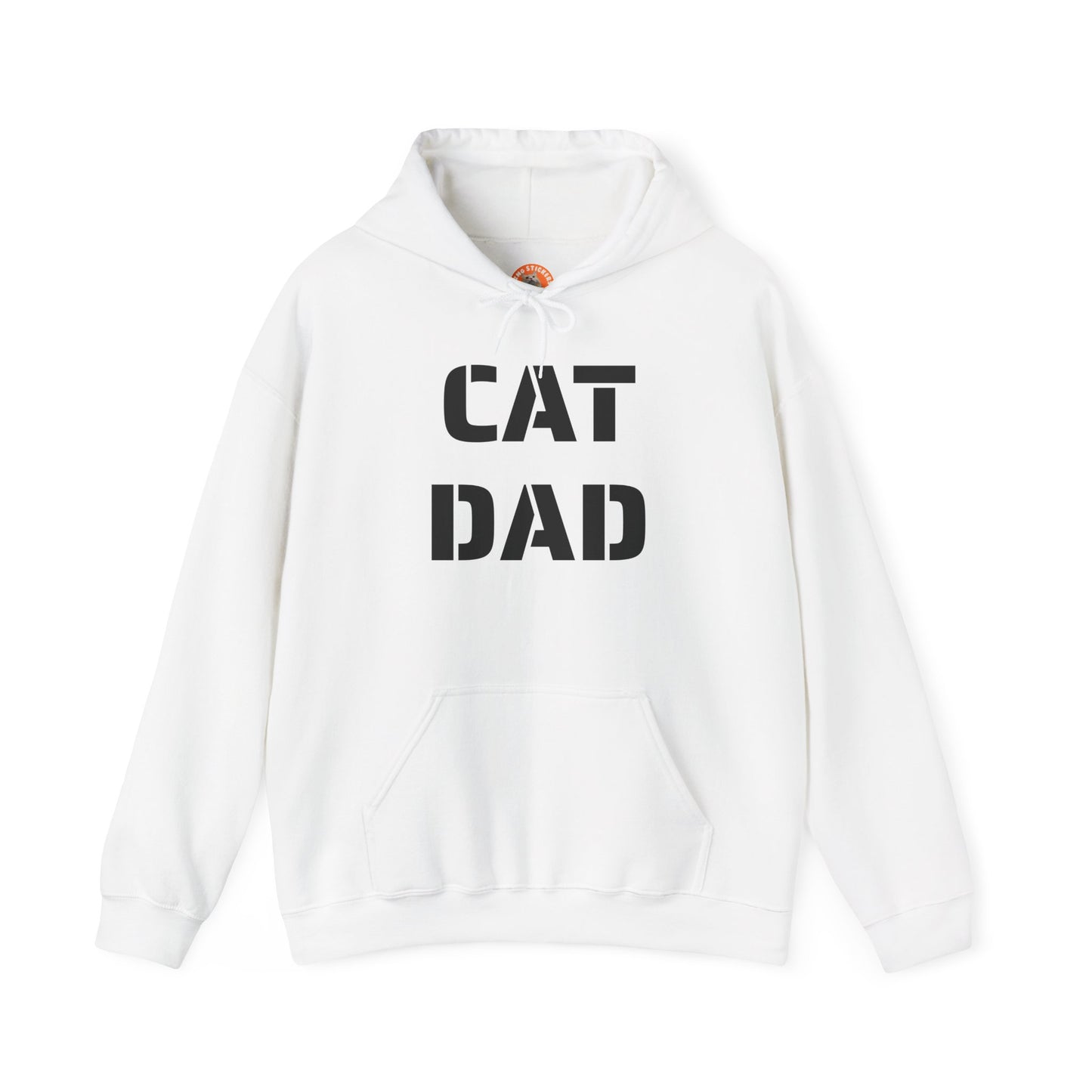 Cat Dad Heavy Blend Hooded Sweatshirt, Cute Orange Cat Astronaut, Gift for Pet Lovers, Space Cat Hoodie, Funny Cat Dad Jumper, Cat Lover