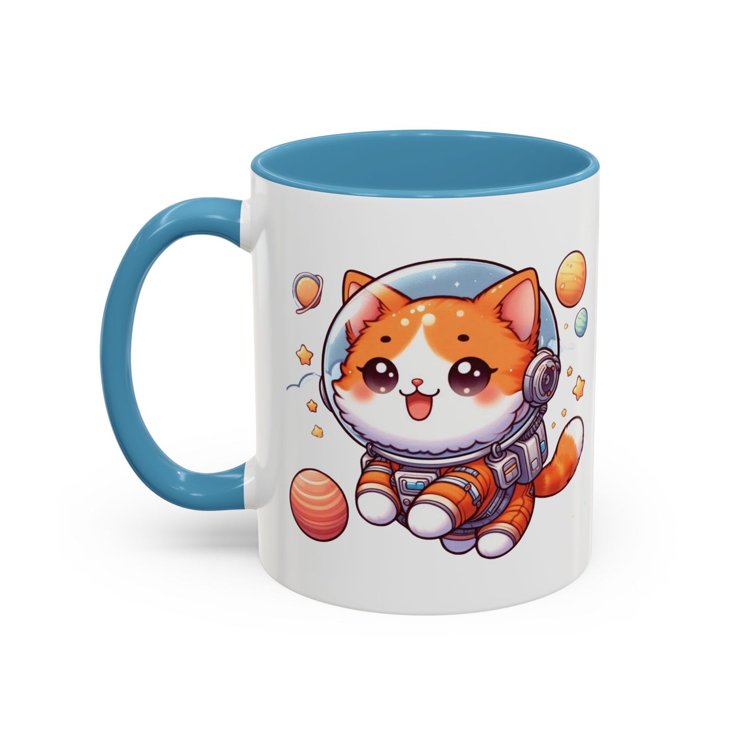 Orange Cat Mom Mug, Astronaut Cat Coffee Mug, Space Cat Lover Gift, Orange Cat Gift, Kitty Cat Coffee Cup, Cat Astronaut Mug