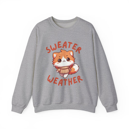 Orange Cat Sweater Weather Sweatshirt