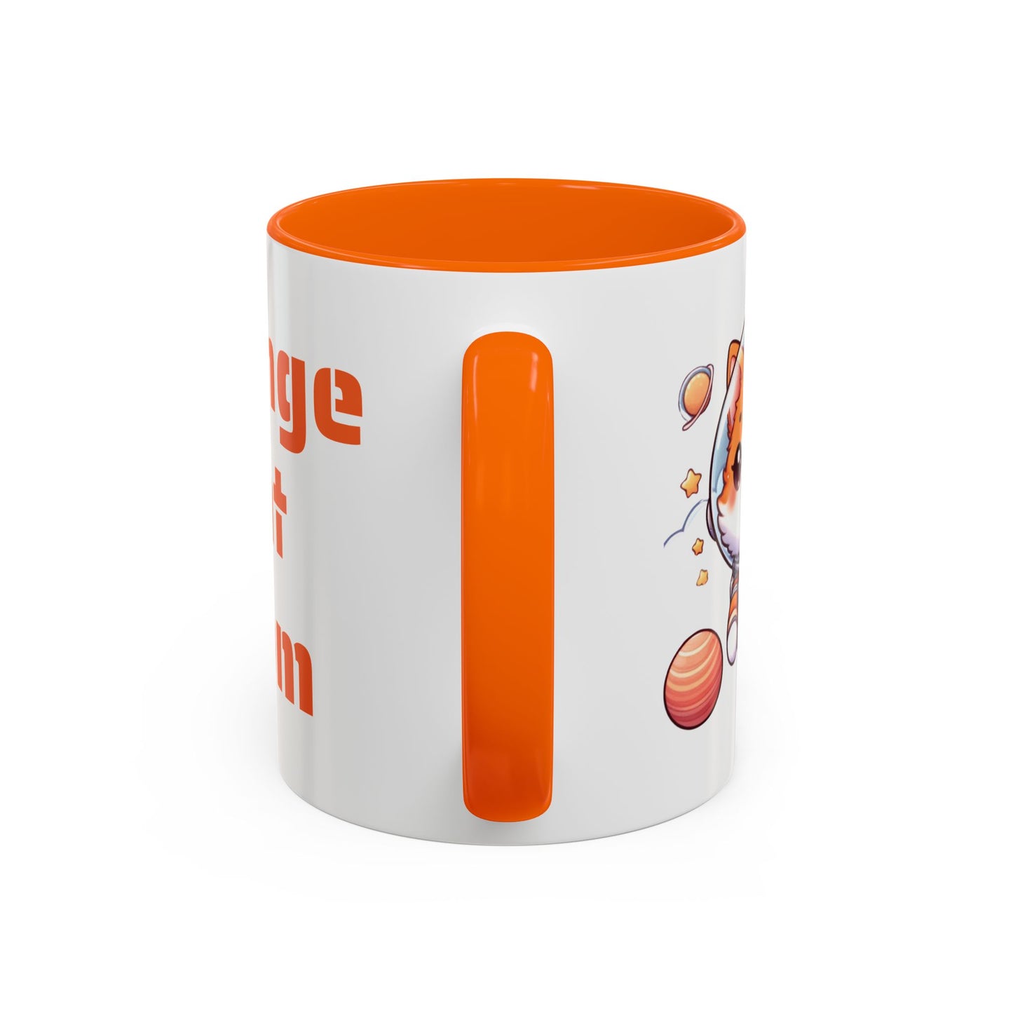 Orange Cat Mom Mug, Astronaut Cat Coffee Mug, Space Cat Lover Gift, Orange Cat Gift, Kitty Cat Coffee Cup, Cat Astronaut Mug