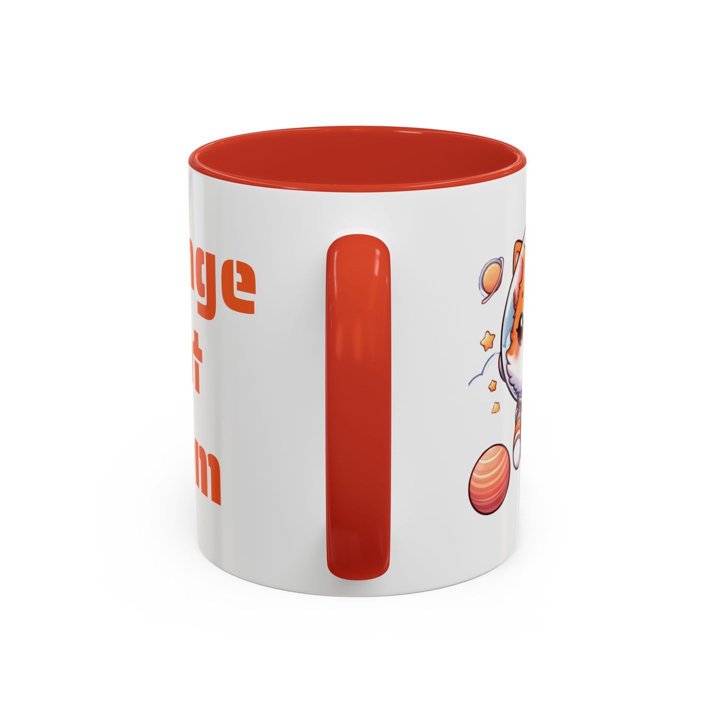 Orange Cat Mom Mug, Astronaut Cat Coffee Mug, Space Cat Lover Gift, Orange Cat Gift, Kitty Cat Coffee Cup, Cat Astronaut Mug