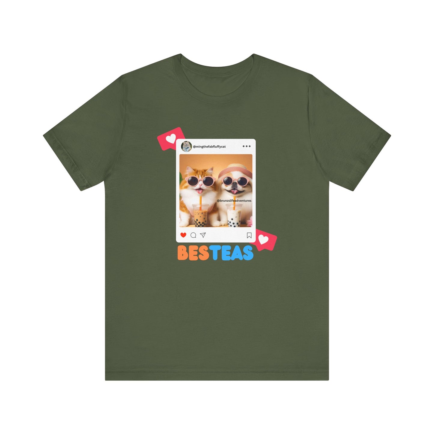 Cute Orange Cat and White Dog Shirt | Besteas