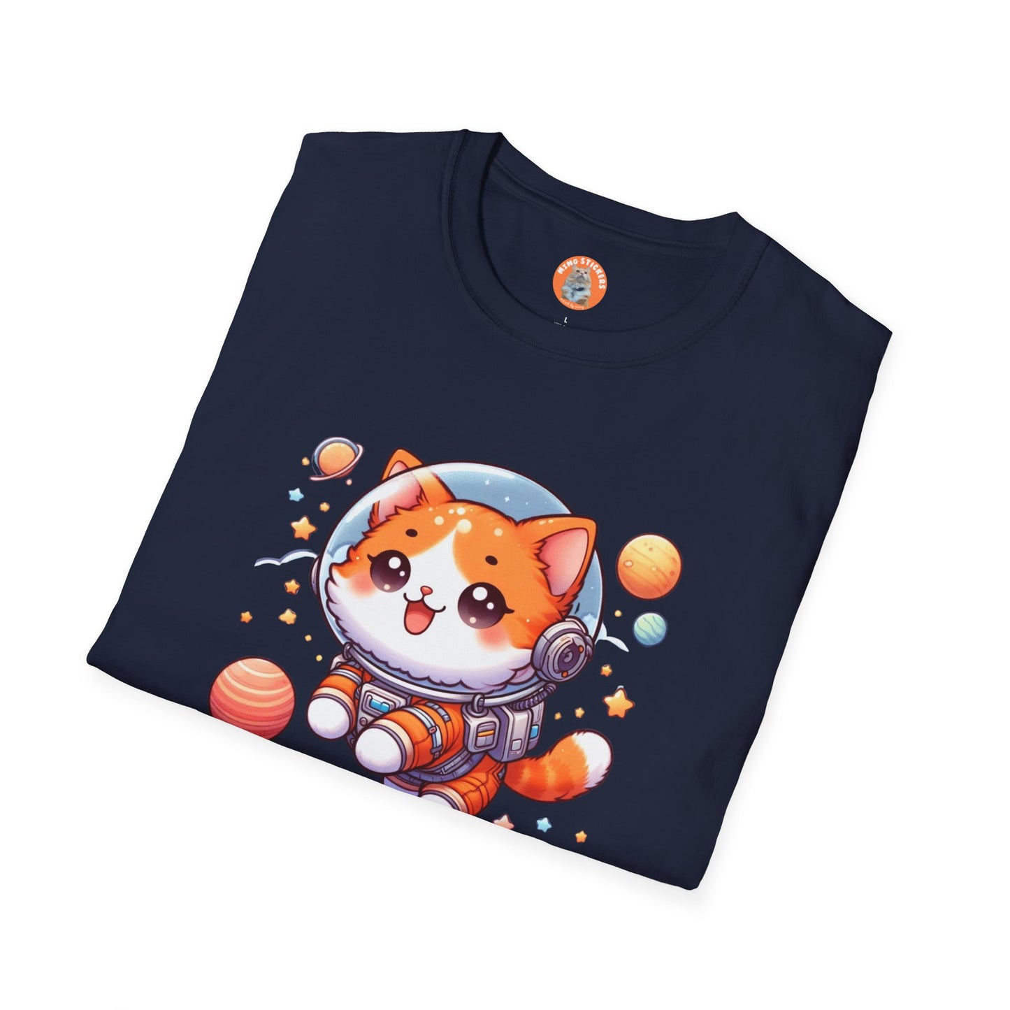 Astronaut Cat Unisex T-Shirt, Space Cat Shirt, Galaxy Cat Tee, Cute Kitty Astronaut Top, Cat Lover Gift 000