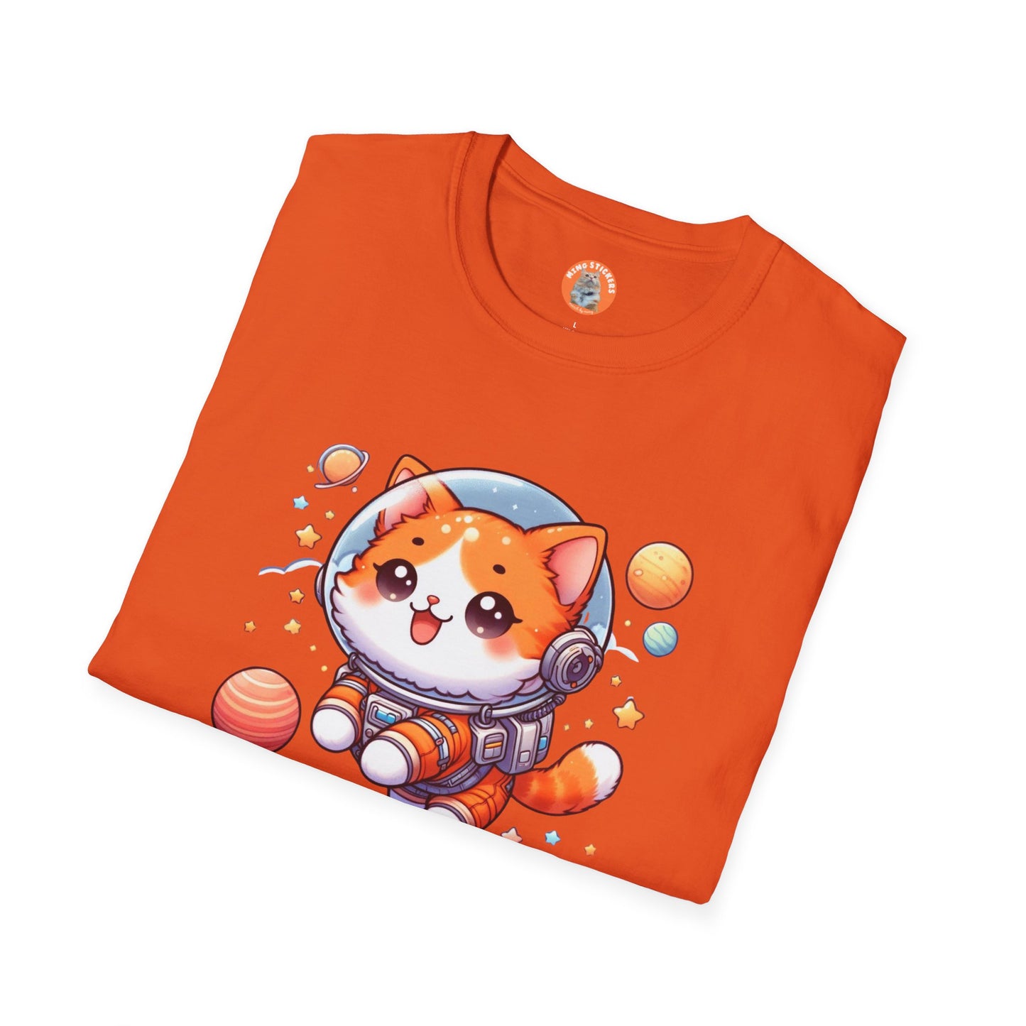 Astronaut Cat Unisex T-Shirt, Space Cat Shirt, Galaxy Cat Tee, Cute Kitty Astronaut Top, Cat Lover Gift 000