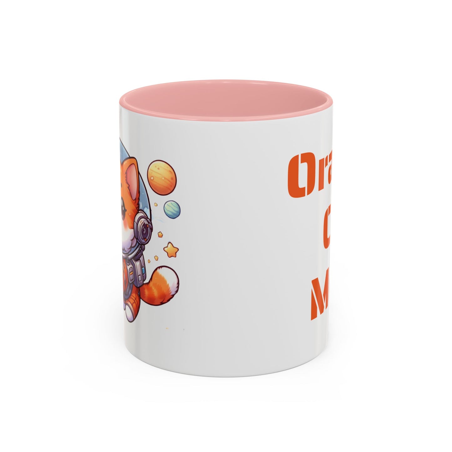 Orange Cat Mom Mug, Astronaut Cat Coffee Mug, Space Cat Lover Gift, Orange Cat Gift, Kitty Cat Coffee Cup, Cat Astronaut Mug