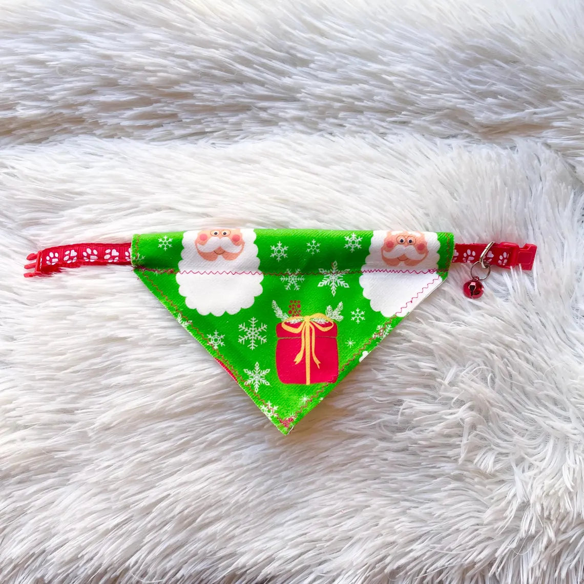 Pet Bandana Over The Collar for Christmas for small cats and dogs - Adjustable Collar included (up to 11 inch only)