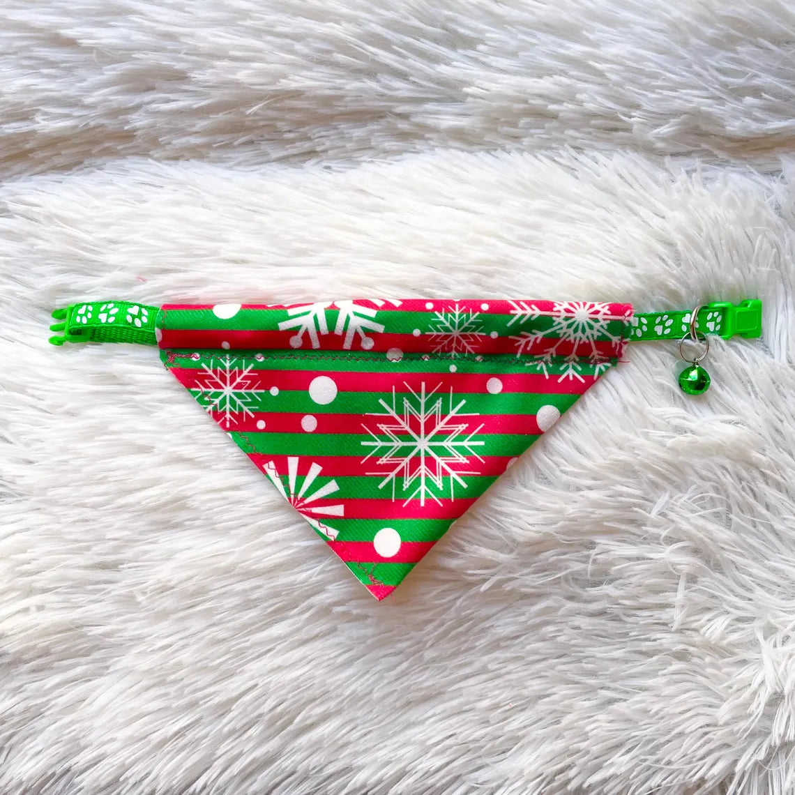 Pet Bandana Over The Collar for Christmas for small cats and dogs - Adjustable Collar included (up to 11 inch only)