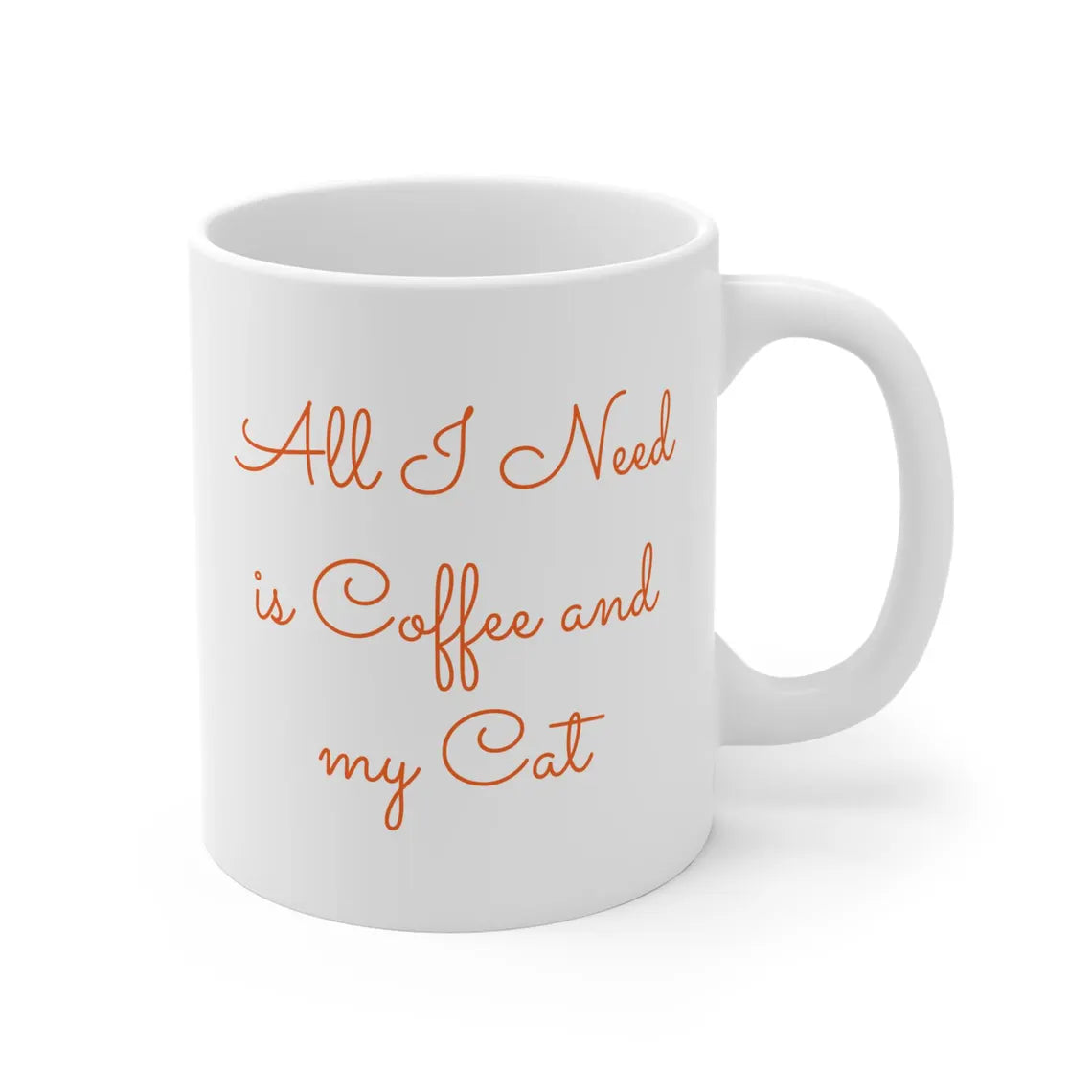 Orange Cat Mug for the Coffee Lover | White Ceramic 11oz