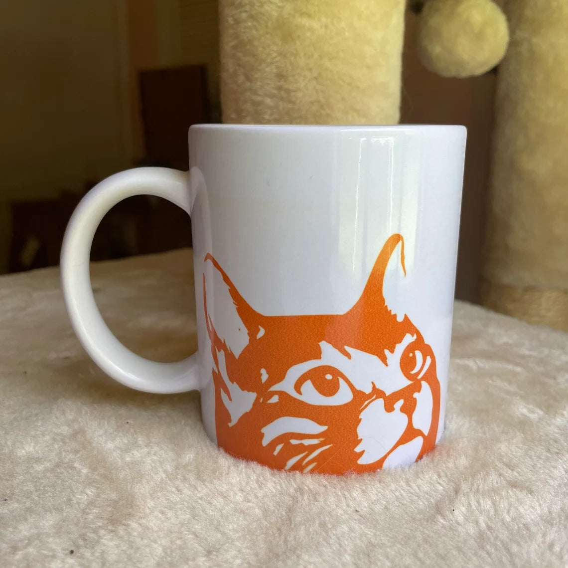 Taza de mamá gata naranja de 12 oz