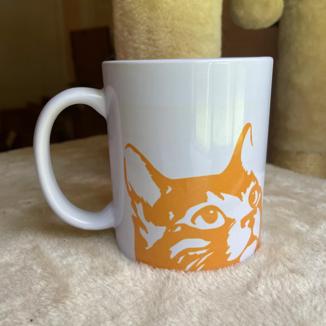 Taza de mamá gata naranja de 12 oz