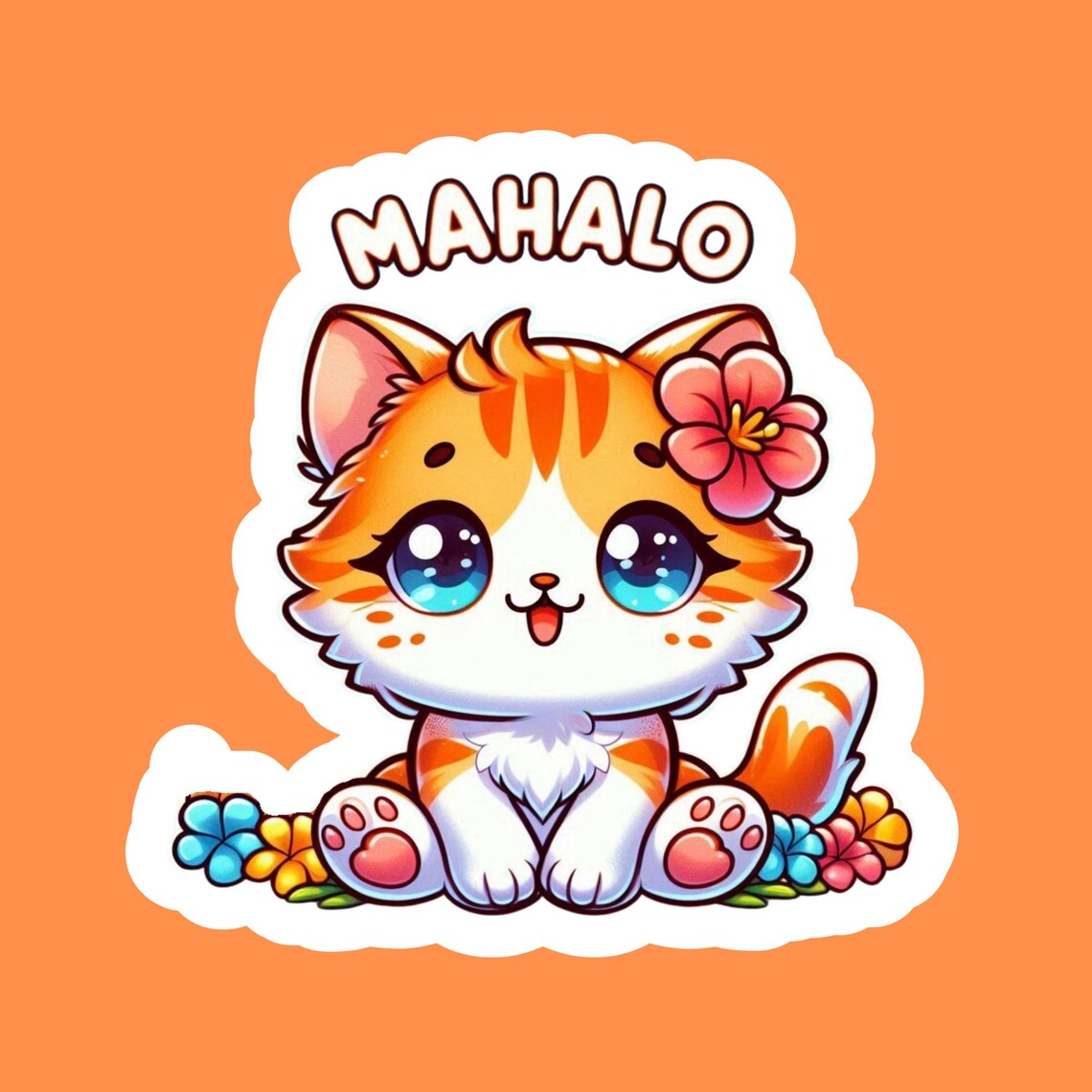 Pegatinas del gato Mahalo