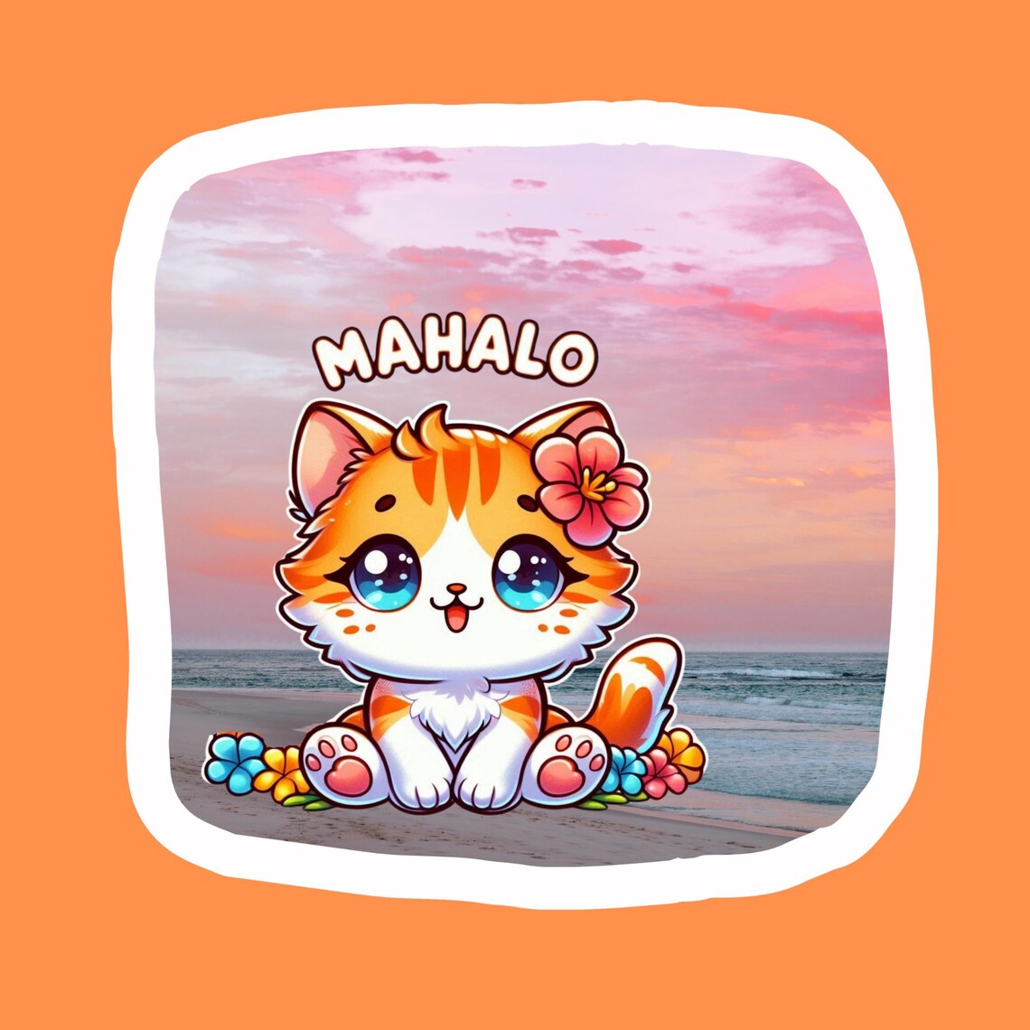 Mahalo Cat Stickers