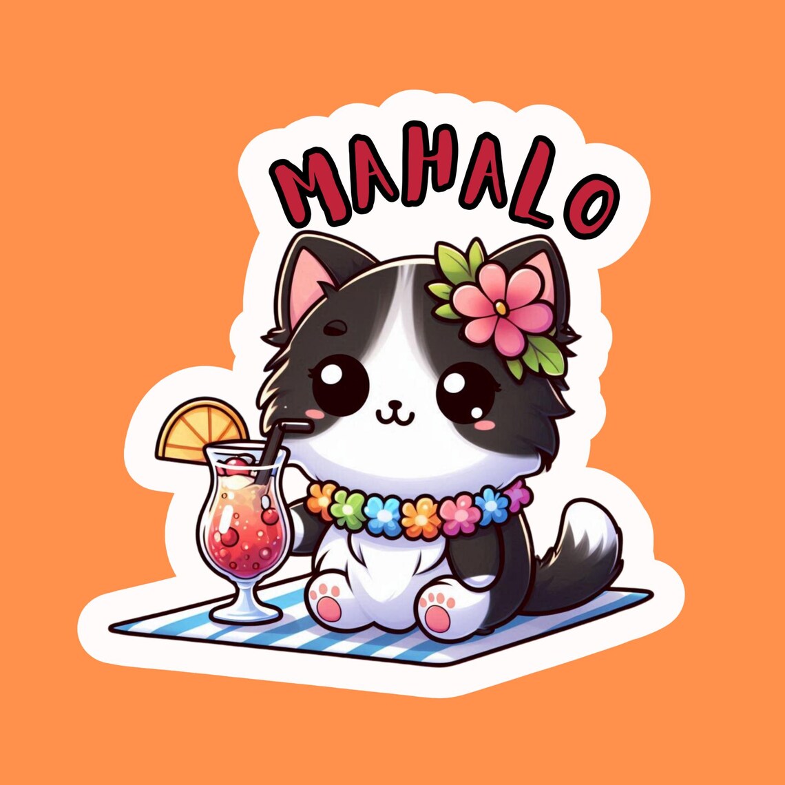 Mahalo Cat Stickers