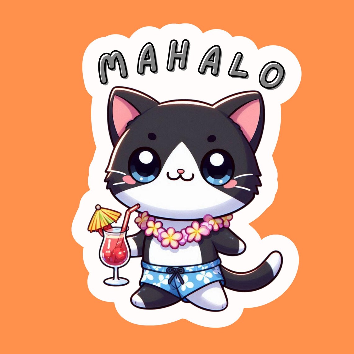 Mahalo Cat Stickers