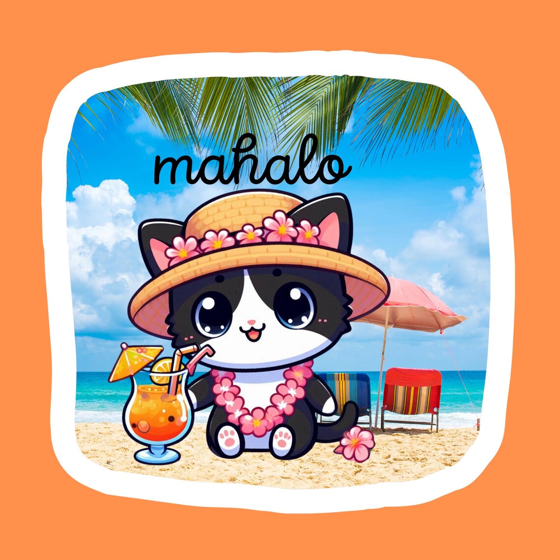 Mahalo Cat Stickers