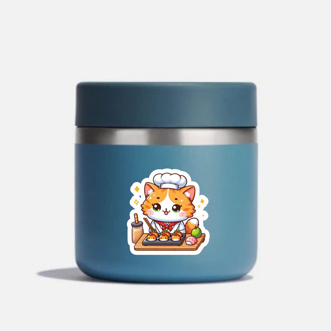 Orange Cat Chef Takoyaki Sticker