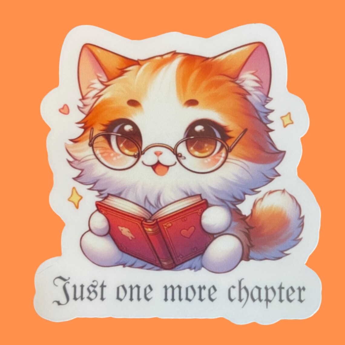 Orange Cat Sticker | Just One More Chapter